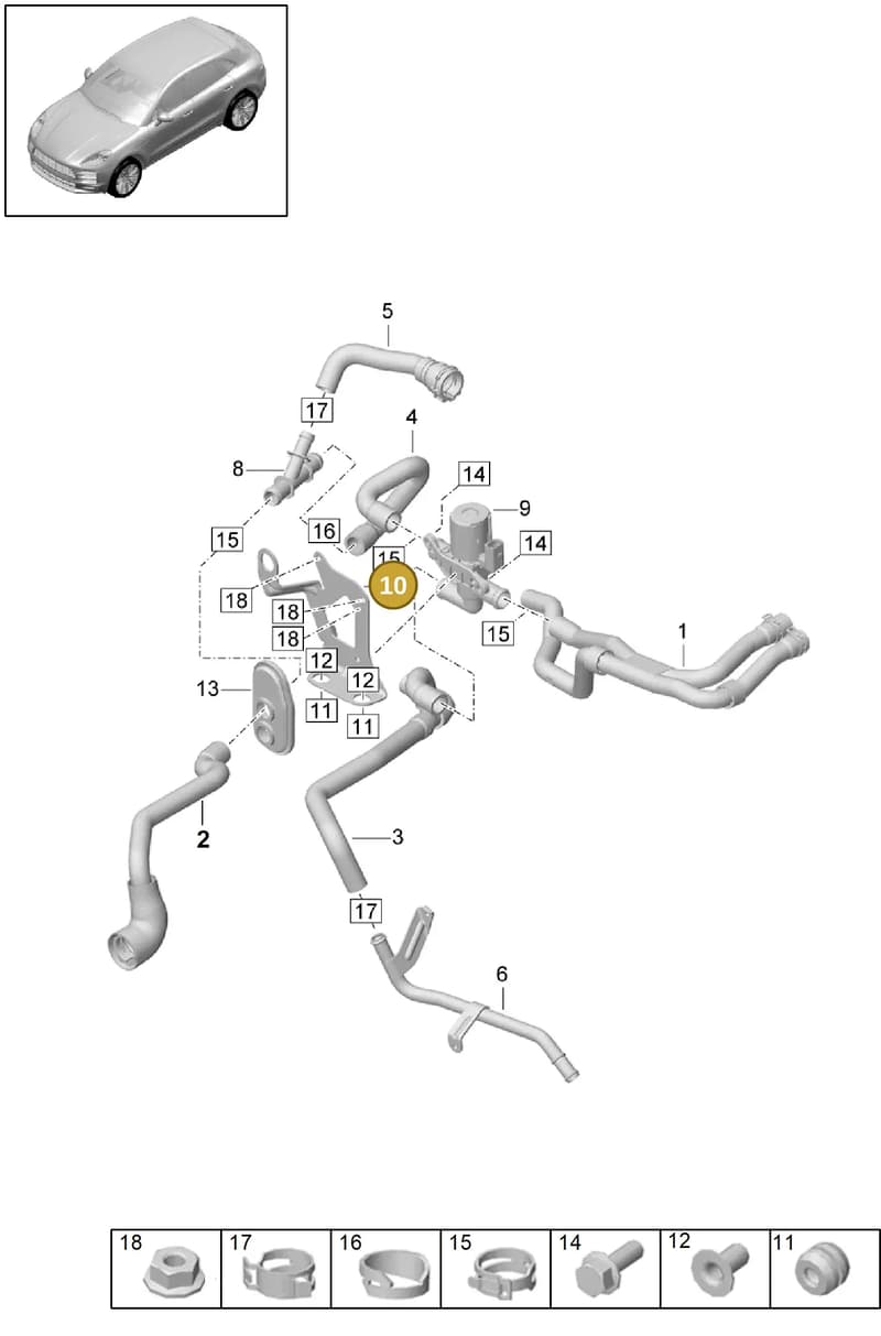 95B819735A — Porsche Macan (2018-2022) diagram p52813010, position 10