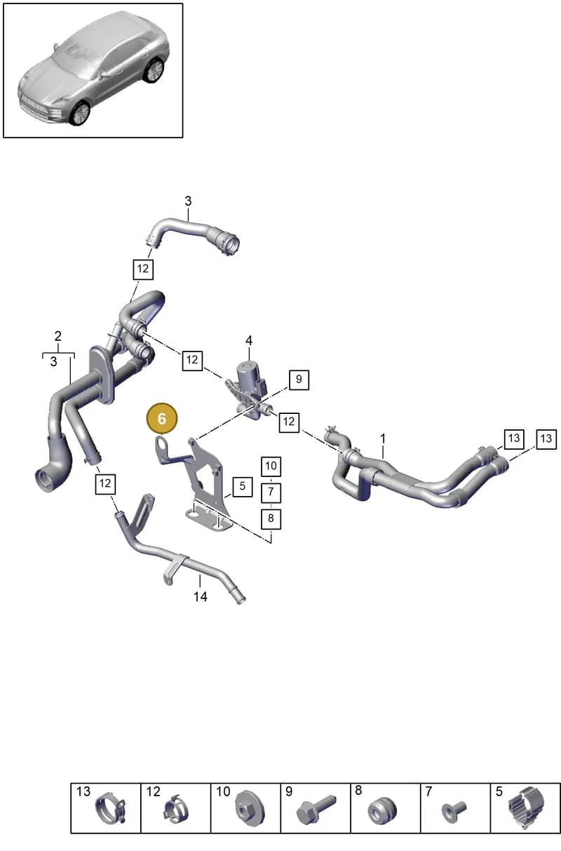 95B819735A — Porsche Macan (2018-2022) diagram p52813050, position 6