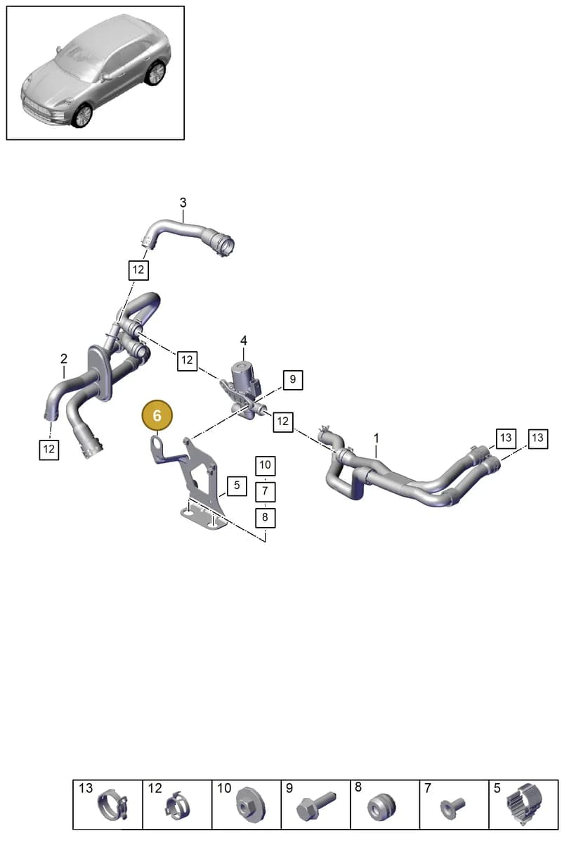95B819735A — Porsche Macan (2018-2022) diagram p52813350, position 6