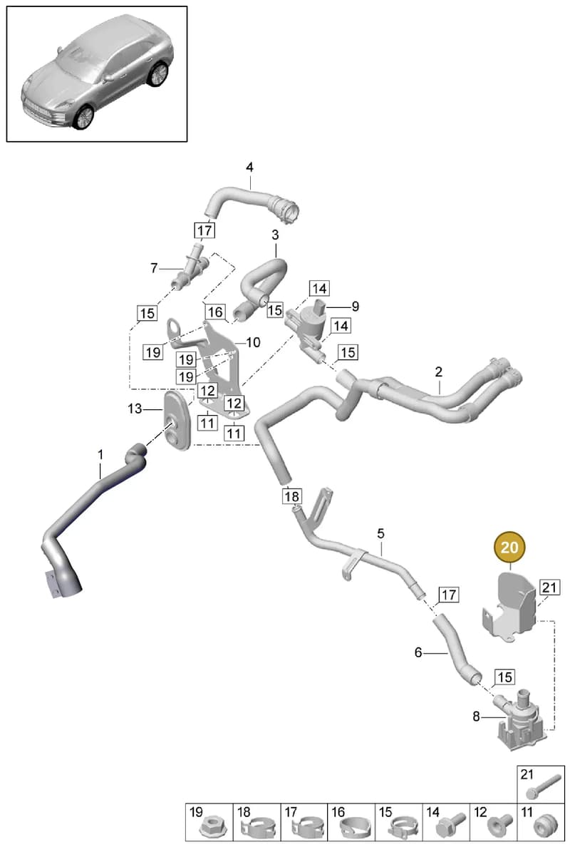 95B819735C — Porsche Macan (2018-2022) diagram p52813100, position 20