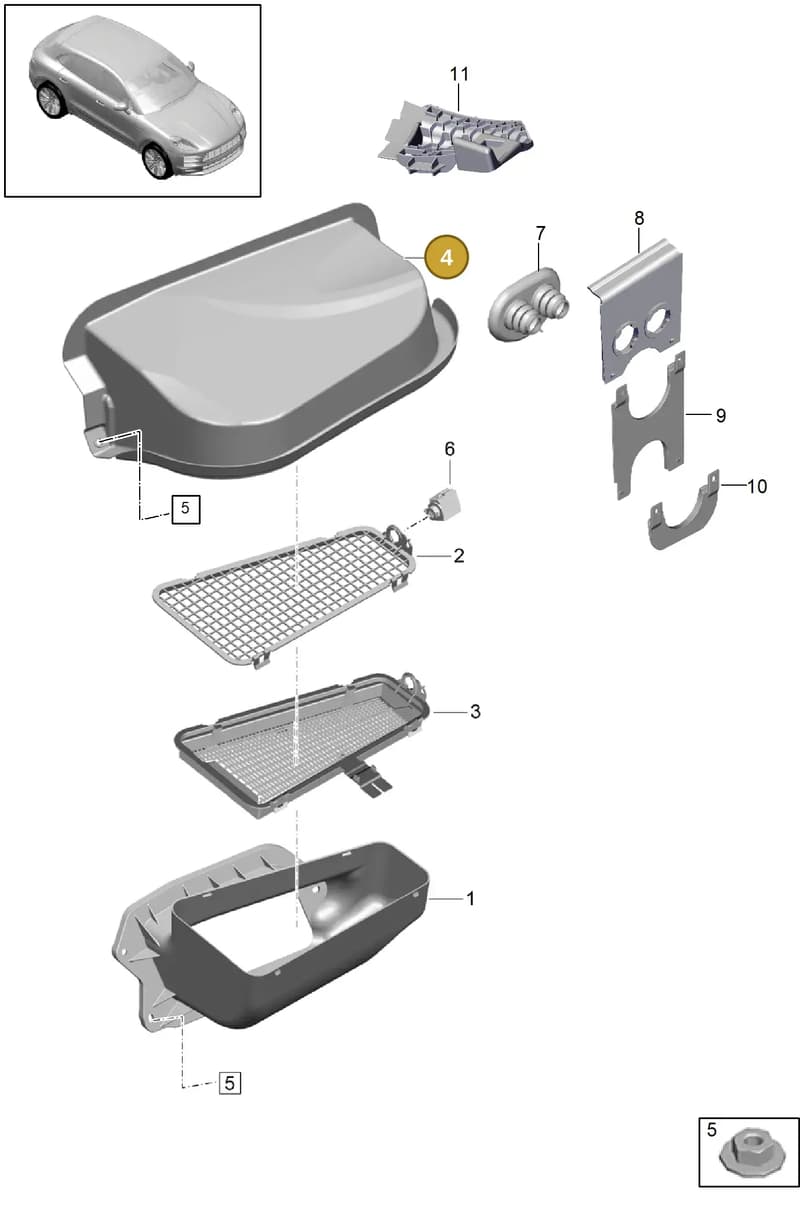 95B819979C — Porsche Macan (2018-2022) diagram p52814150, position 4