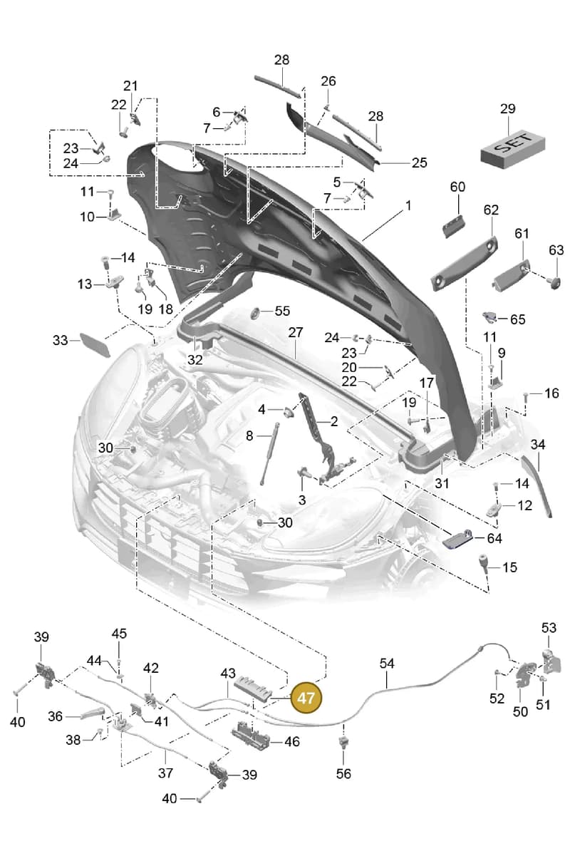 95B823347 — Porsche Macan (2013-2018) diagram p44803000, position 47