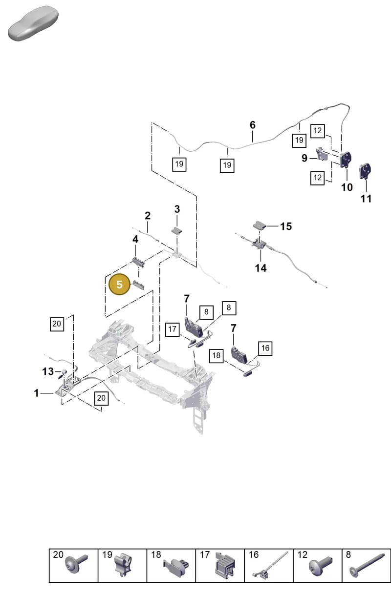 95B823347 — Porsche Cayenne Coupe (2023-2023) diagram p60803050, position 5