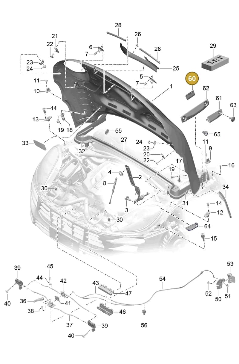 95B823493 — Porsche Macan (2013-2018) diagram p44803000, position 60