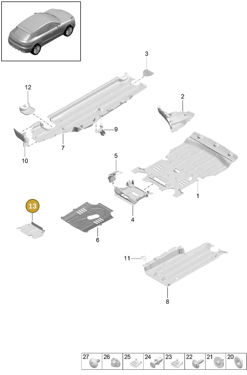 95B825216C — Porsche Macan (2018-2022) diagram p52801700, position 13