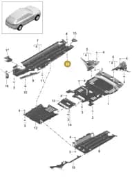 95B825758A Porsche Heat Shield for Tunnel