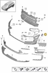 95B827394 Porsche Bracket for Park Assistance