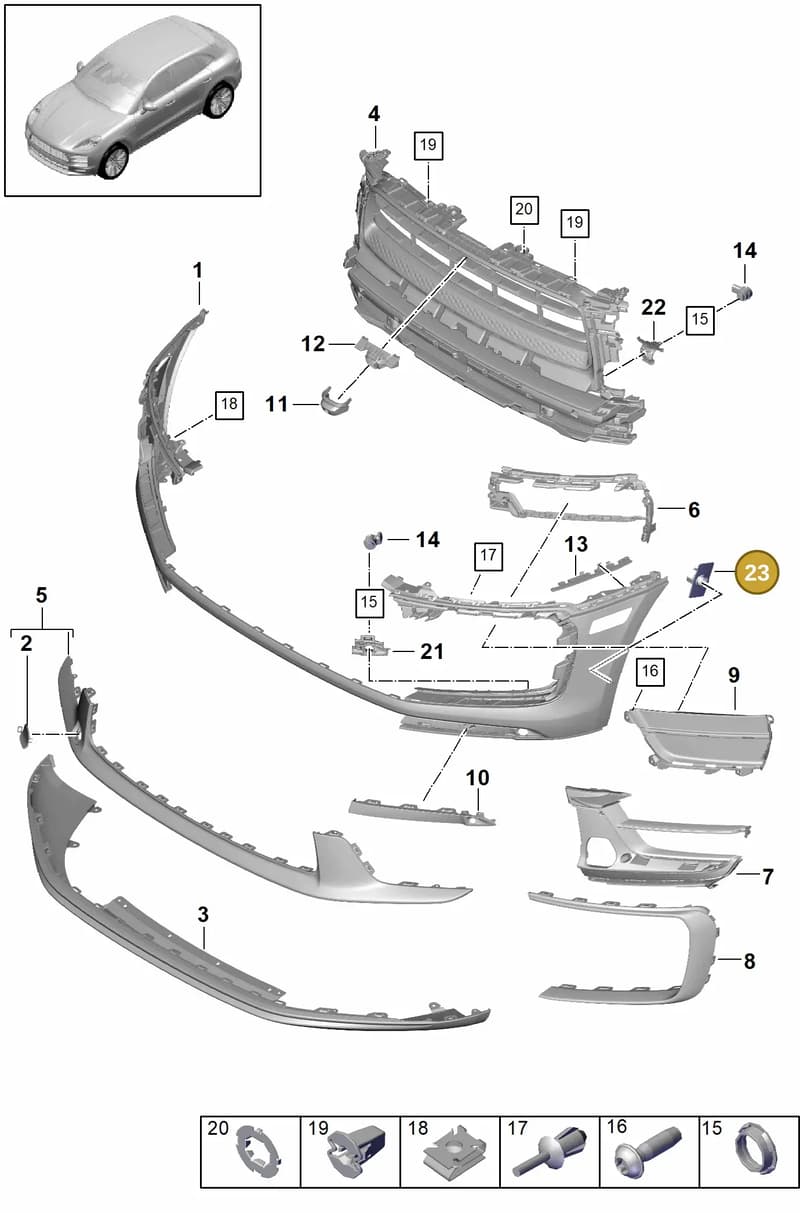 95B827394 — Porsche Macan (2018-2022) diagram p52802060, position 23