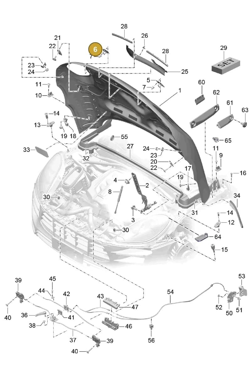 95B827428B — Porsche Macan (2013-2018) diagram p44803000, position 6