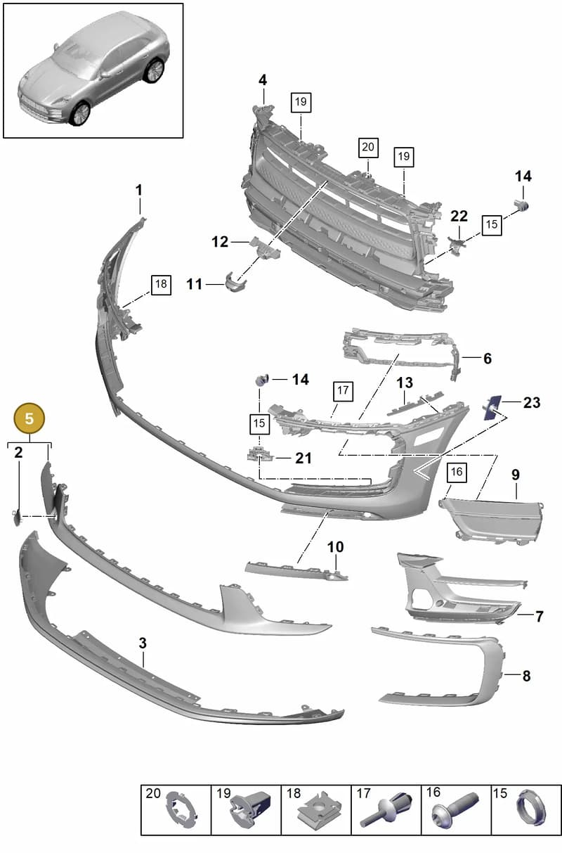 95B827555 — Porsche Macan (2018-2022) diagram p52802060, position 5