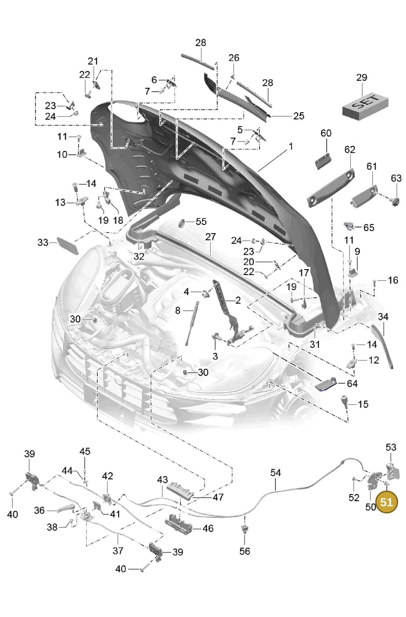 95B827905 — Porsche Macan (2013-2018) diagram p44803000, position 51