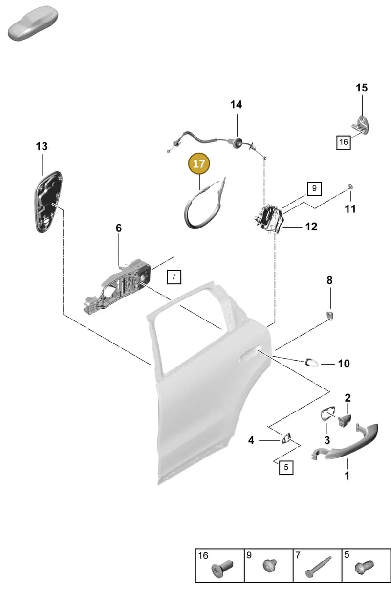95B837017 — Porsche Cayenne Coupe (2023-2023) diagram p60804250, position 17