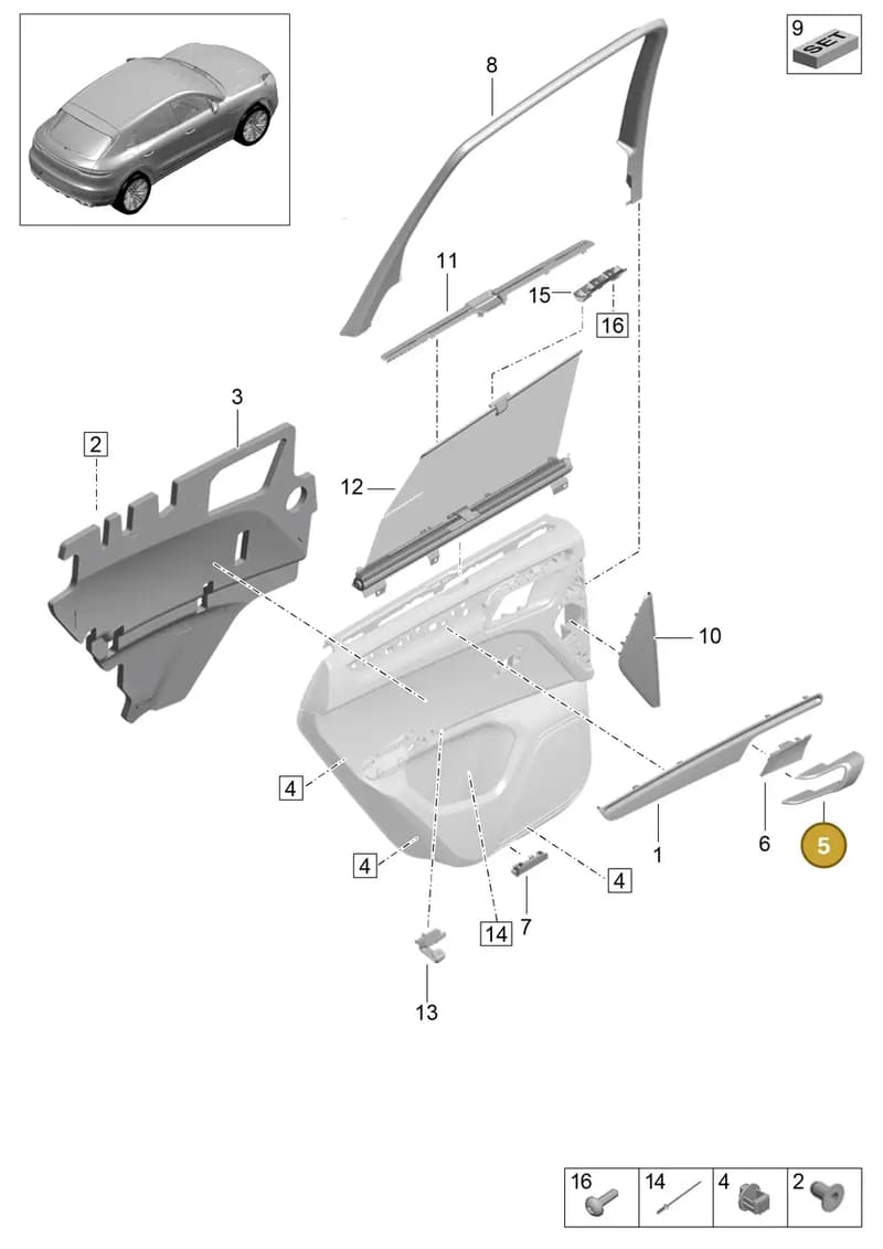 95B837020GT8 — Porsche Macan R4 TFSI (2018-) diagram p52808950, position 5