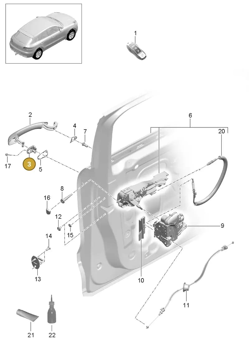 95B837330 — Porsche Macan (2013-2018) diagram p44804010, position 3