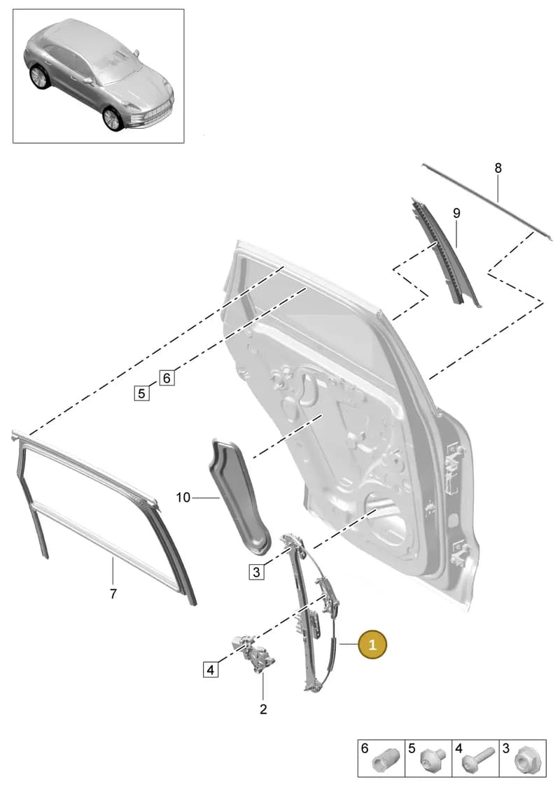 95B837901CY — Porsche Macan (2018-2022) diagram p52000200, position 1