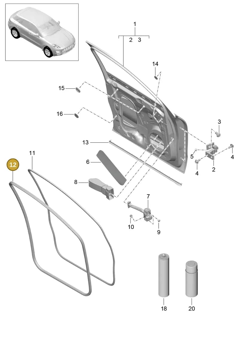 95B839762B — Porsche Macan (2013-2018) diagram p44804000, position 12