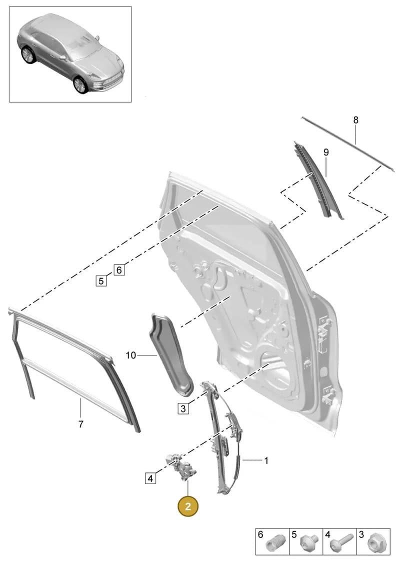 95B839889KAWH — Porsche Macan R4 TFSI (2018-) diagram p52000200, position 2