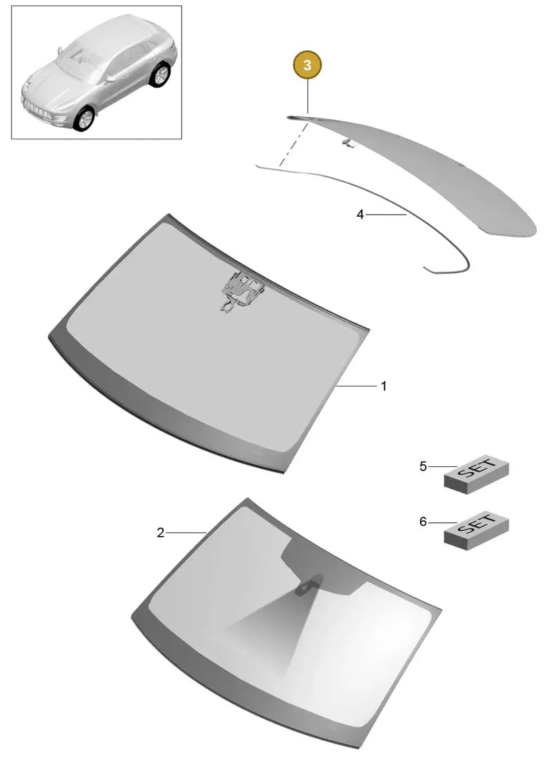 95B845051AE — Porsche Macan (2013-2018) diagram p44805000, position 3