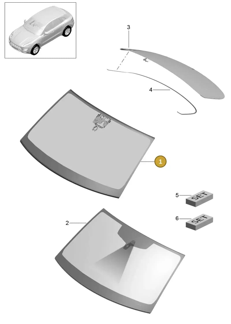 95B845113J — Porsche Macan (2013-2018) diagram p44805000, position 1