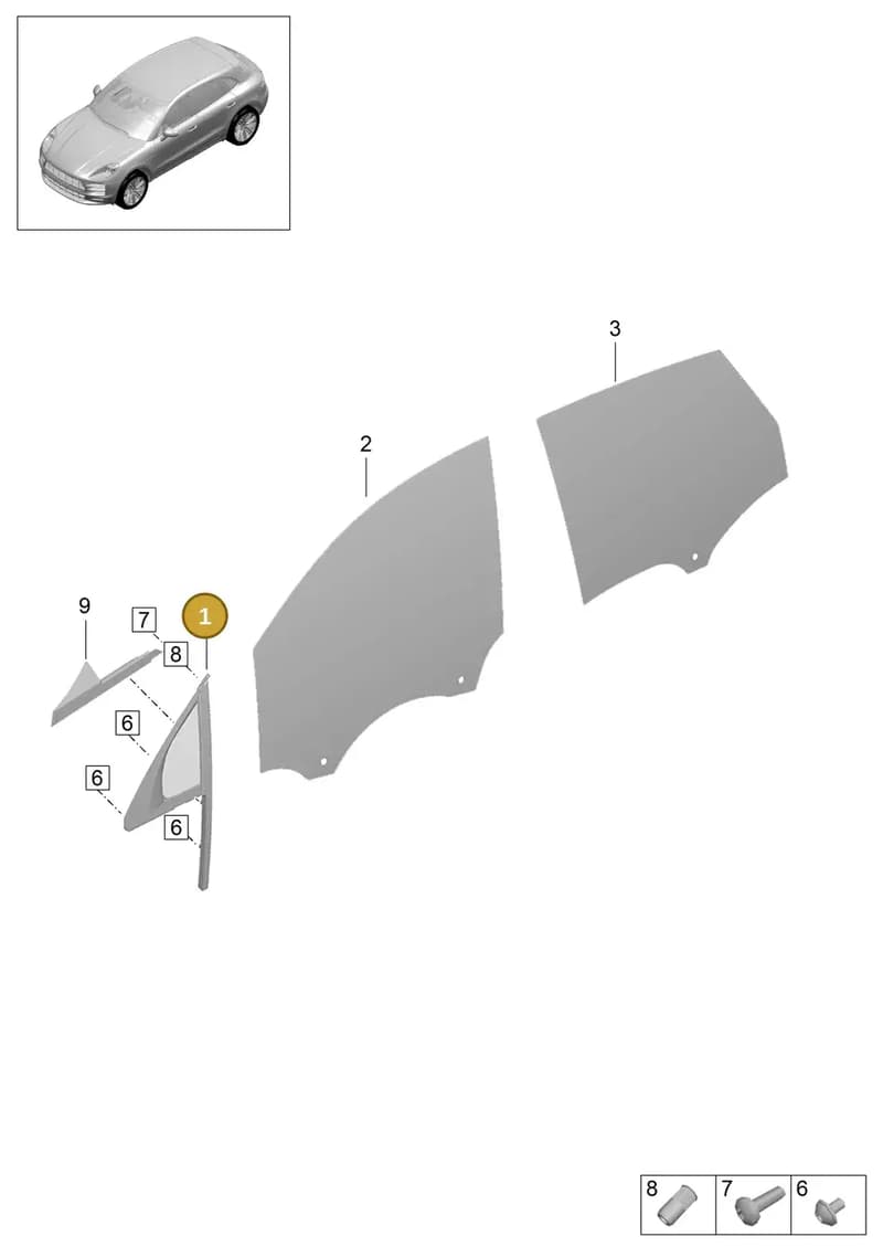 95B845113K — Porsche Macan (2018-2022) diagram p52805010, position 1