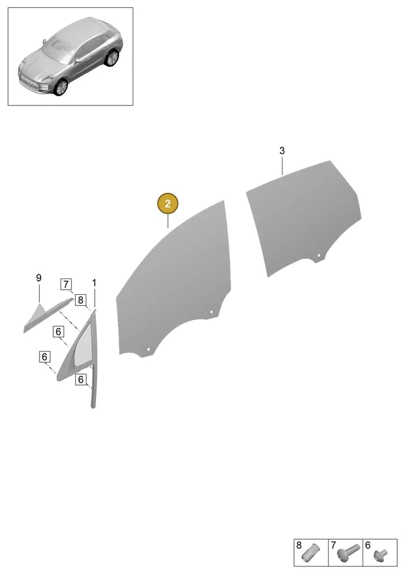 95B845201D — Porsche Macan (2018-2022) diagram p52805010, position 2