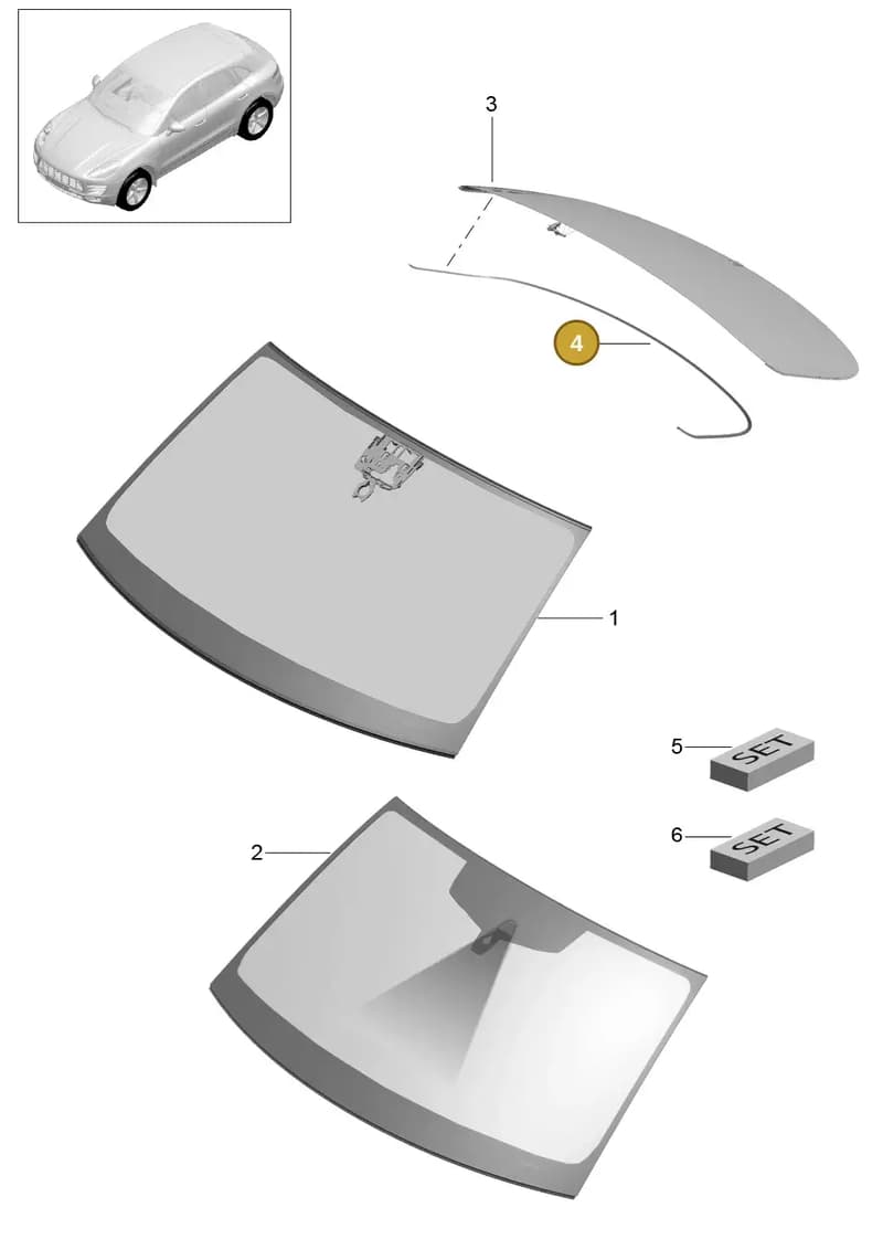 95B845571A — Porsche Macan (2013-2018) diagram p44805000, position 4