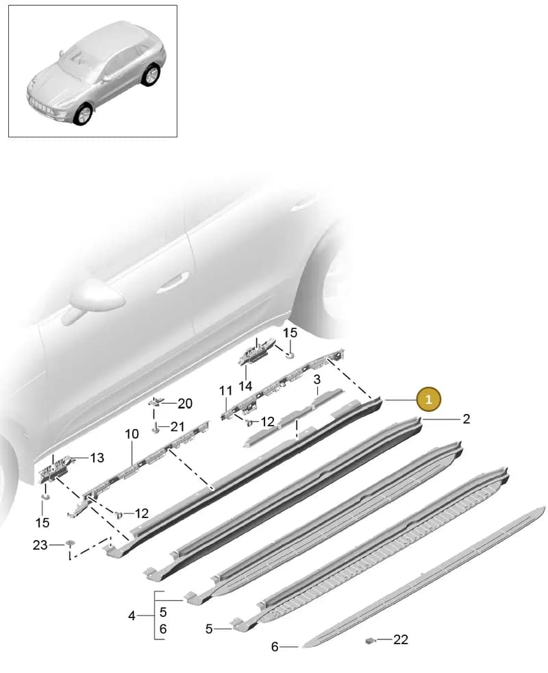 95B8535631E0 — Porsche Macan (2013-2018) diagram p44810010, position 1