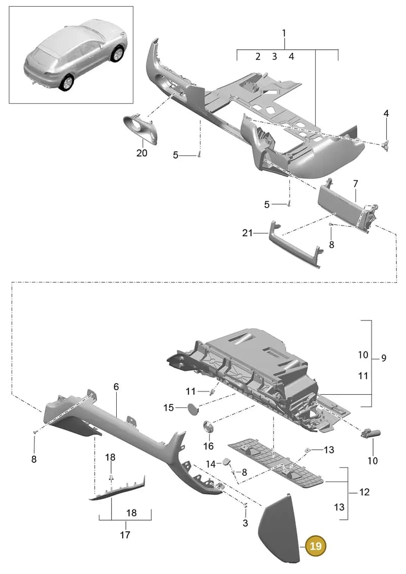 95B857176B5Q0 — Porsche Macan (2013-2018) diagram p44809010, position 19