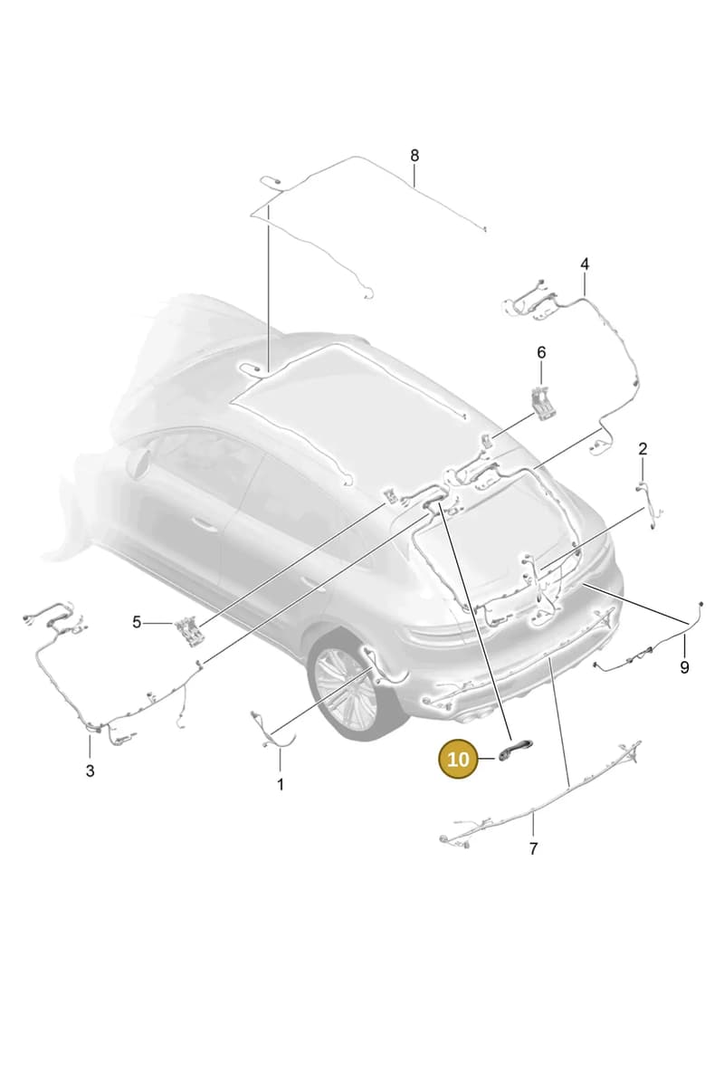 95B857186FG2X — Porsche Macan R4 TFSI (2018-) diagram p52000170, position 10