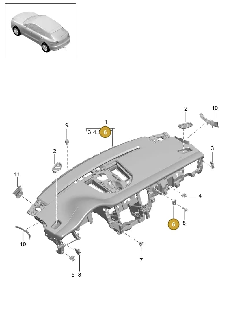 95B857189LU03 — Porsche Macan (2013-2018) diagram p44809000, position 6