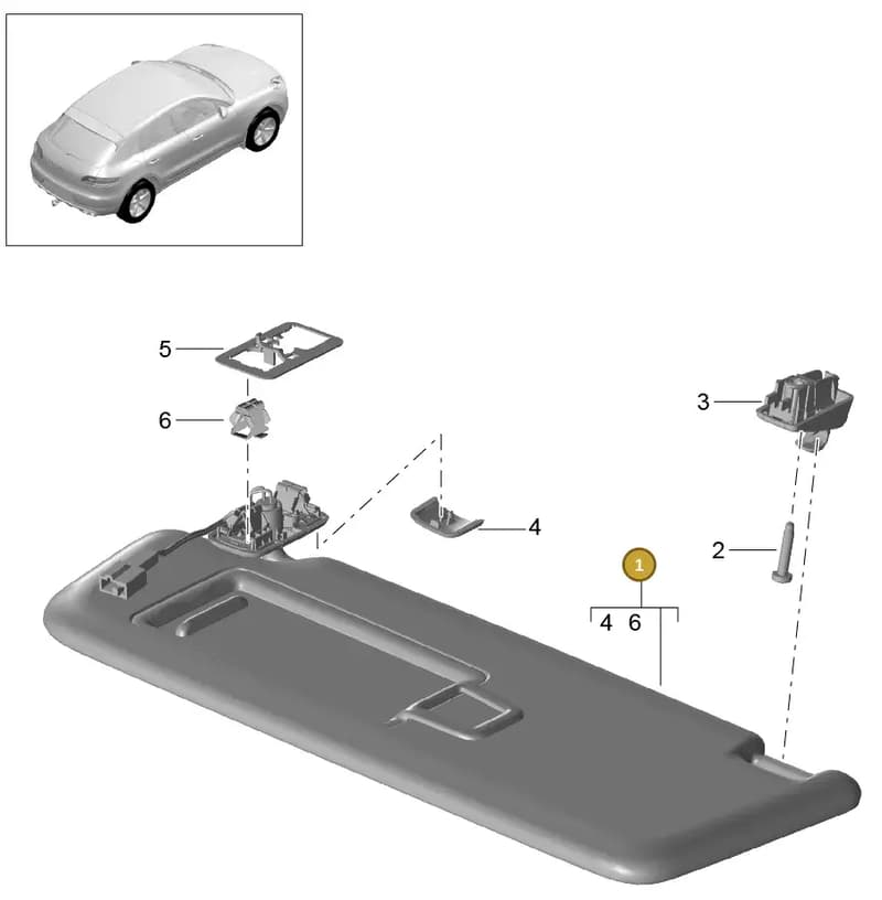 95B857551CD9U7 — Porsche Macan (2013-2018) diagram p44807065, position 1