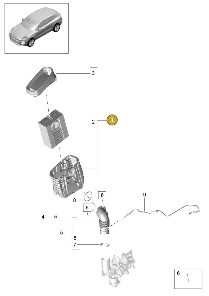 95B857706KOL8 — Porsche Macan (2018-2022) diagram p52000142, position 1