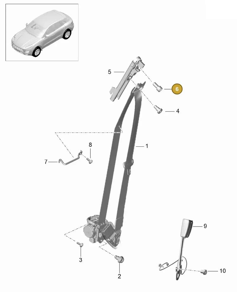95B857807OC7 — Porsche Macan (2013-2018) diagram p44812000, position 6