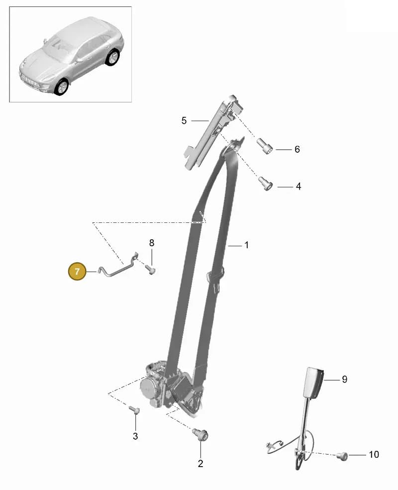 95B857817 — Porsche Macan (2013-2018) diagram p44812000, position 7