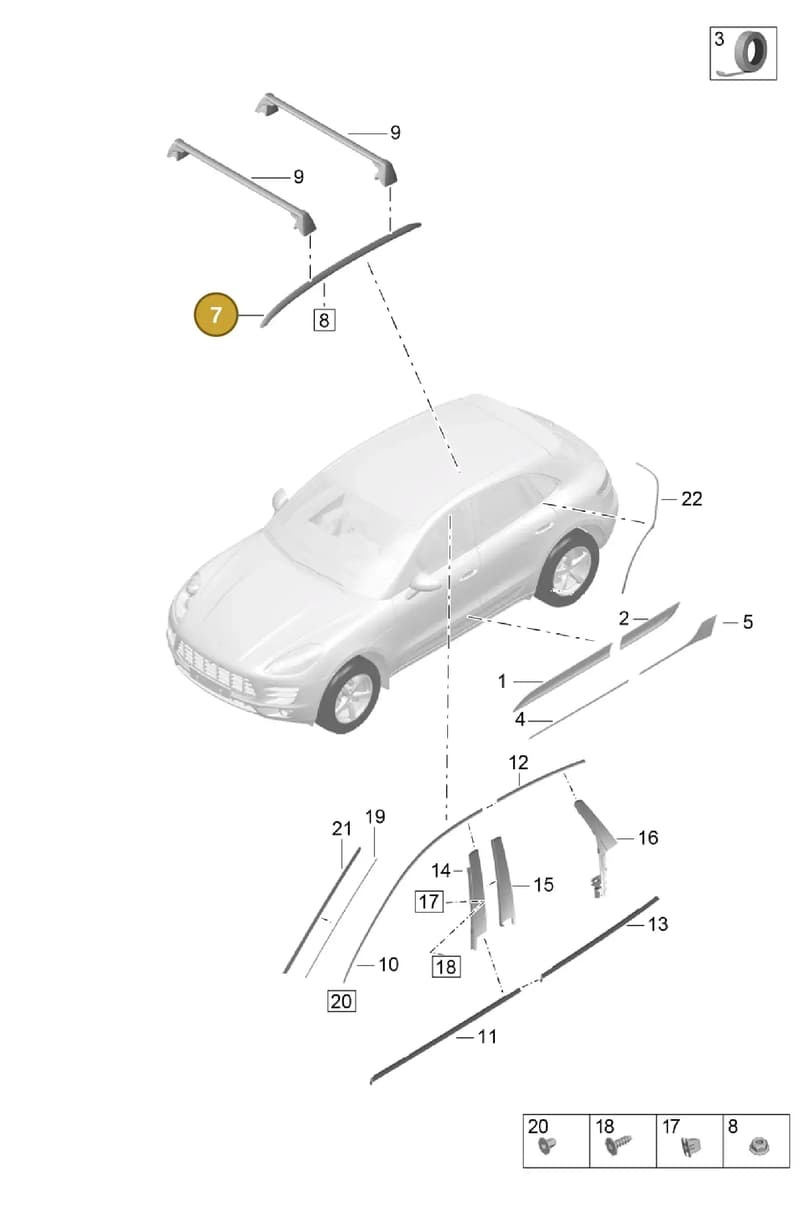 95B860026A — Porsche Macan (2018-2022) diagram p52810150, position 7