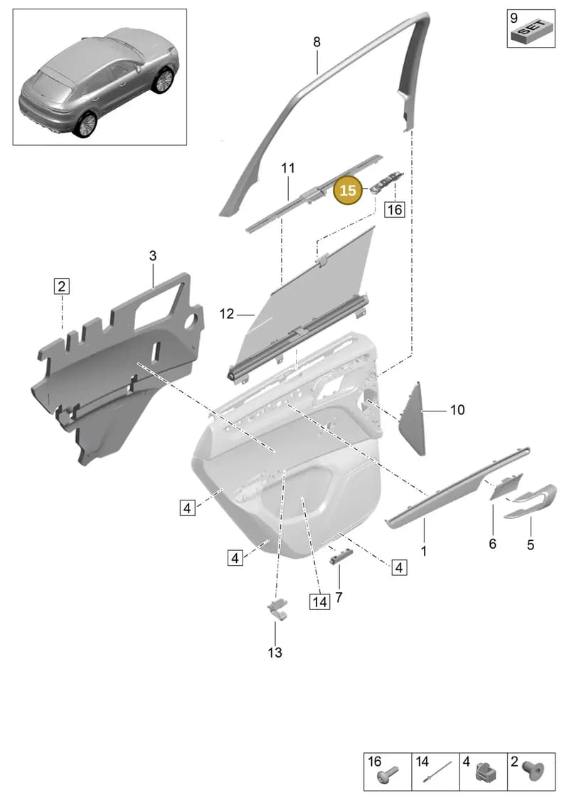 95B8617891E0 — Porsche Macan R4 TFSI (2018-) diagram p52808950, position 15
