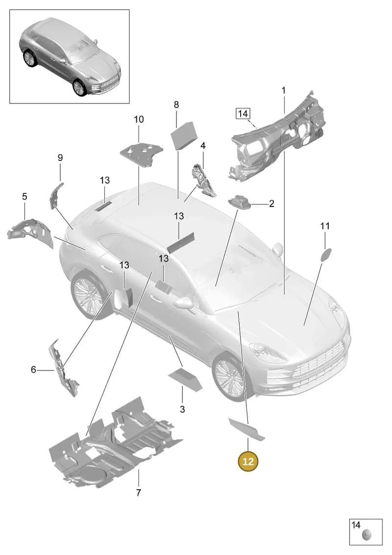 95B863248 — Porsche Macan (2018-2022) diagram p52807820, position 12