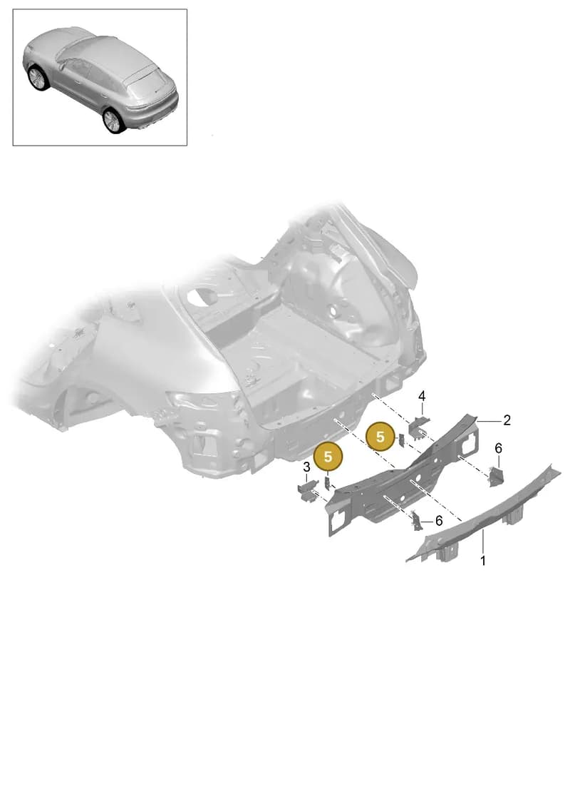 95B864539A — Porsche Macan (2018-2022) diagram p52801350, position 5