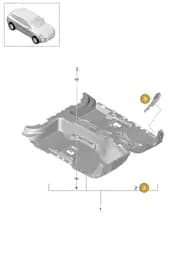 95B864777A1E0 Porsche Cover for Footrest (Black 1E0)