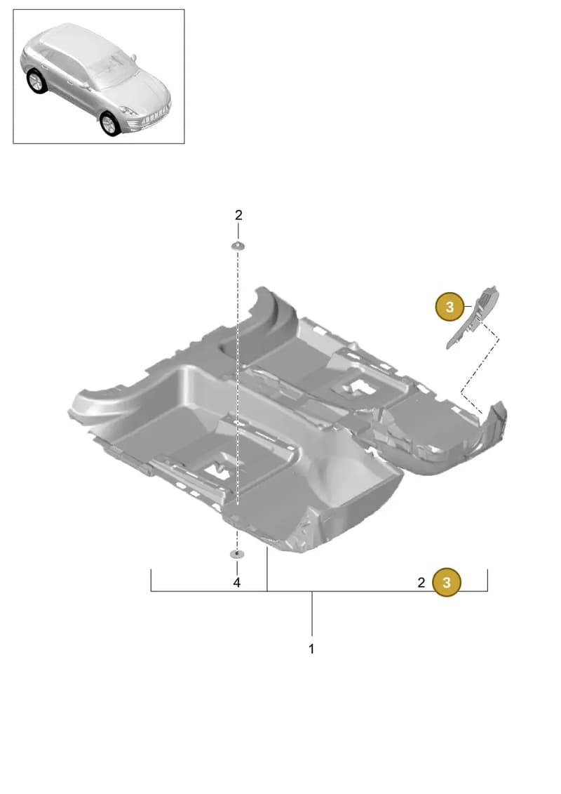 95B864777A1E0 — Porsche Macan (2013-2018) diagram p44807010, position 3