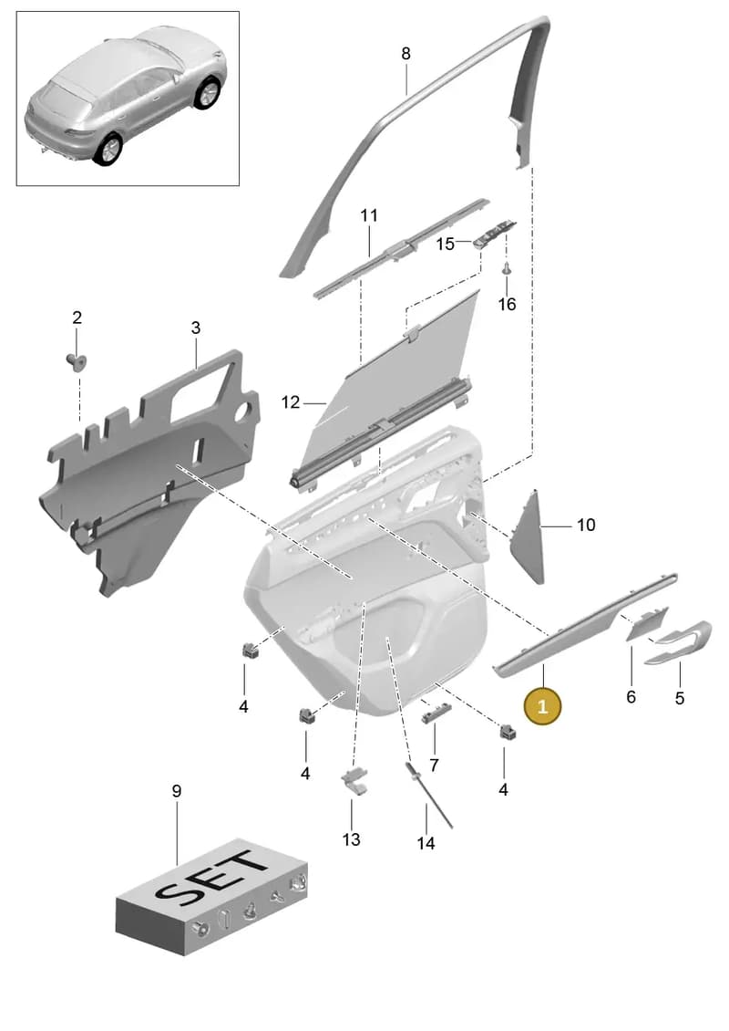 95B867061FOA7 — Porsche Macan (2013-2018) diagram p44808090, position 1