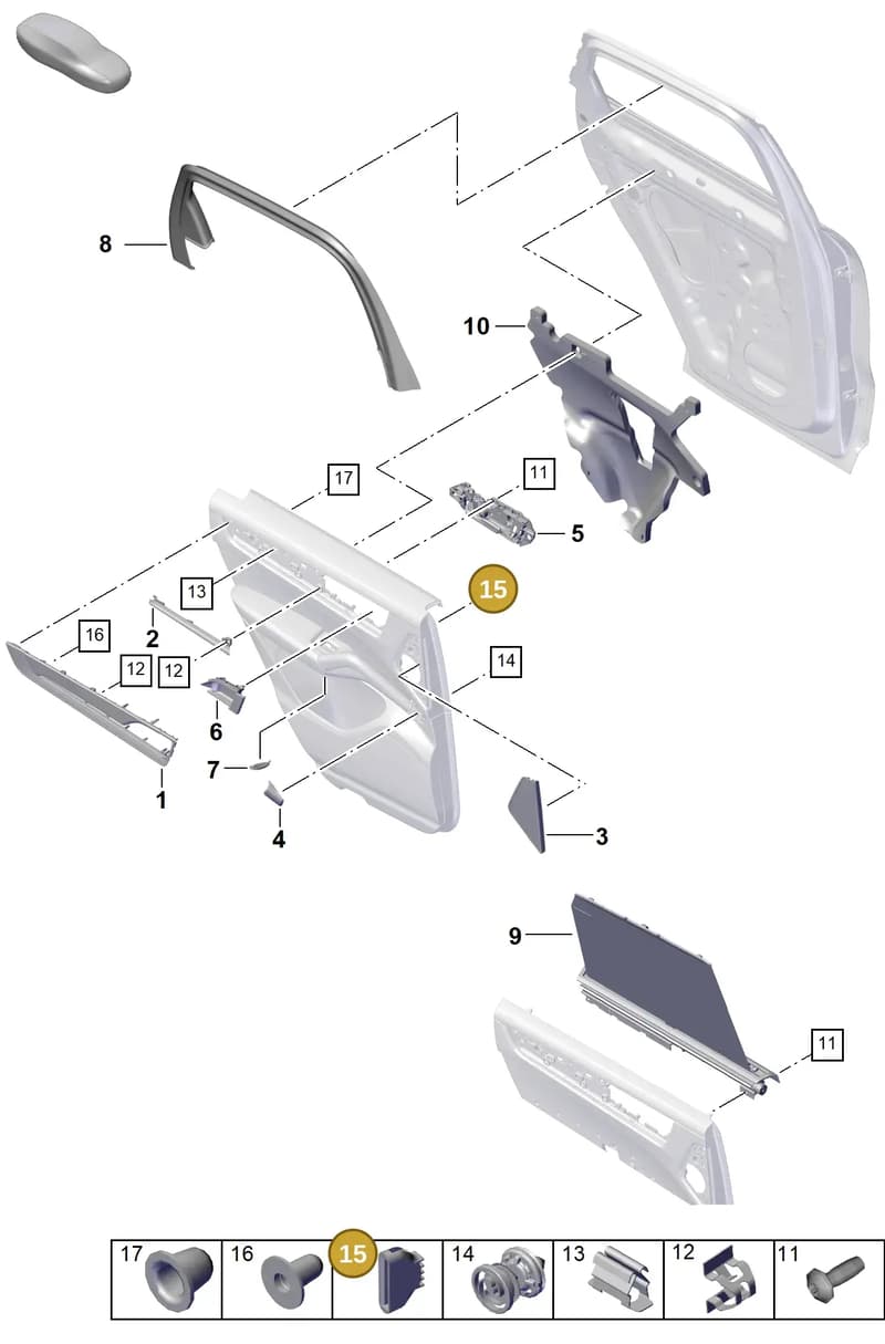 95B867084A — Porsche Cayenne Coupe (2023-2023) diagram p60808990, position 15
