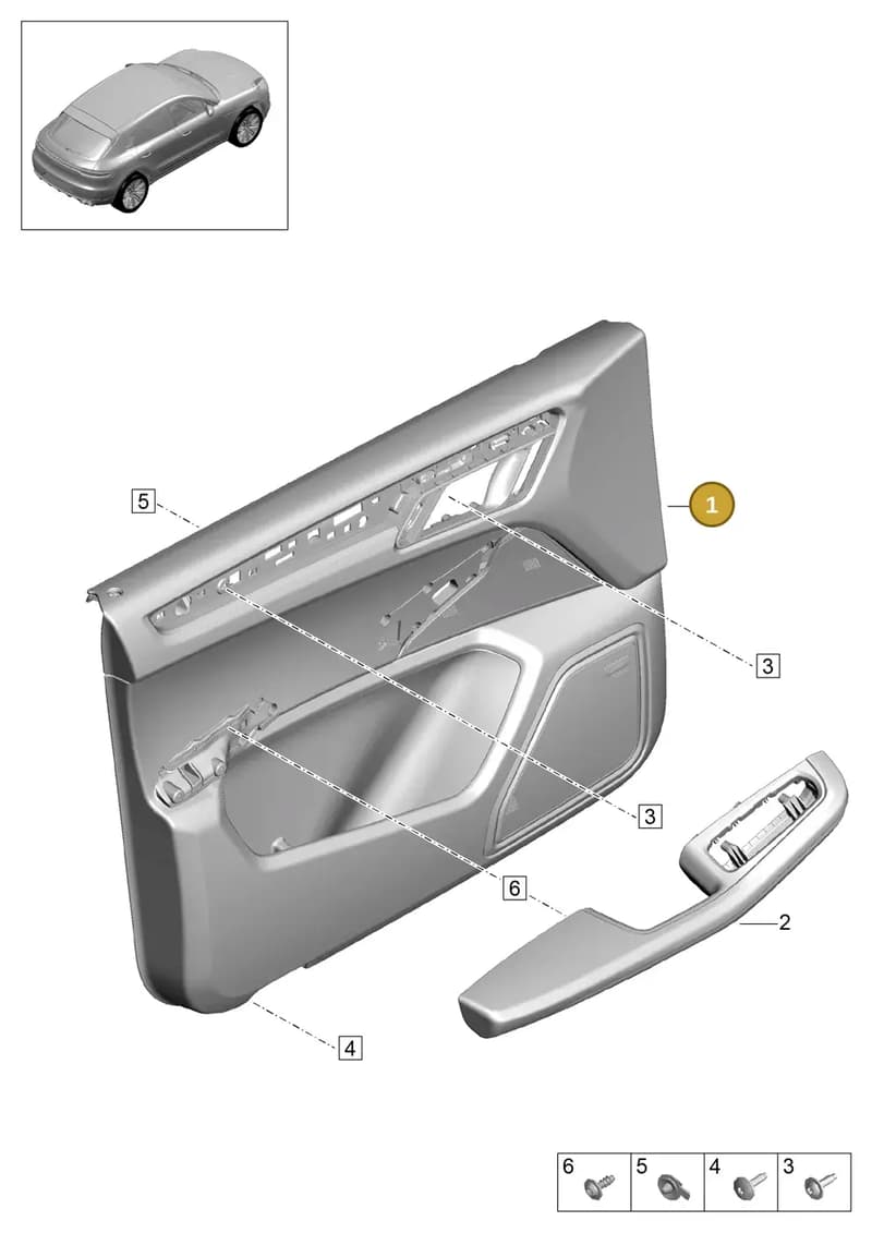 95B867306DDK4 — Porsche Macan R4 TFSI (2018-) diagram p52808000, position 1