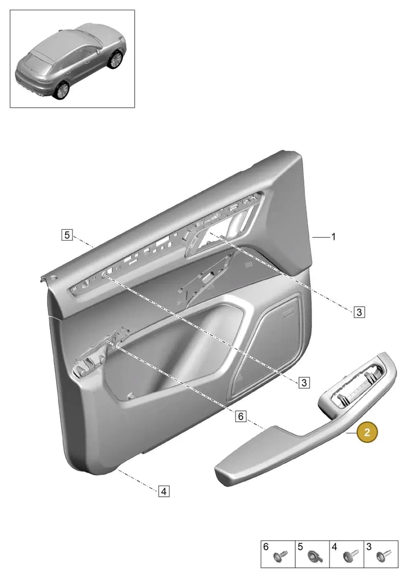 95B867373EDP0 — Porsche Macan (2018-2022) diagram p52808000, position 2