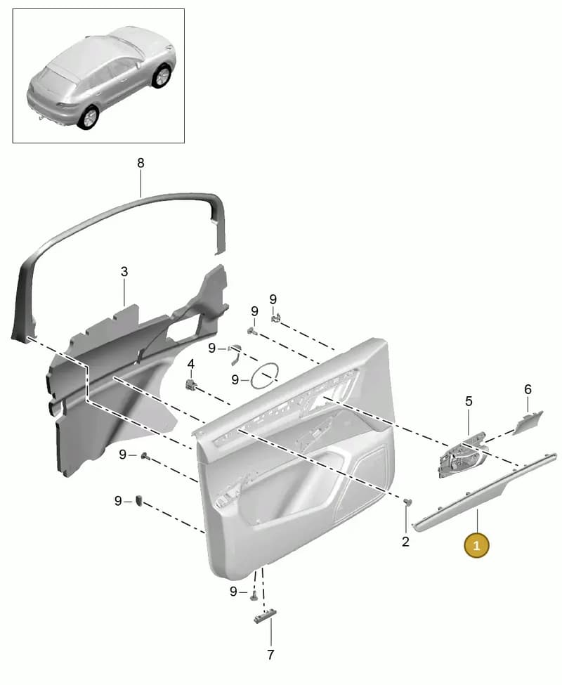 95B867409DOT1 — Porsche Macan (2013-2018) diagram p44808040, position 1