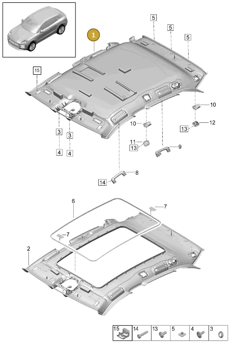 95B867501HR7F3 — Porsche Macan (2018-2022) diagram p52807030, position 1