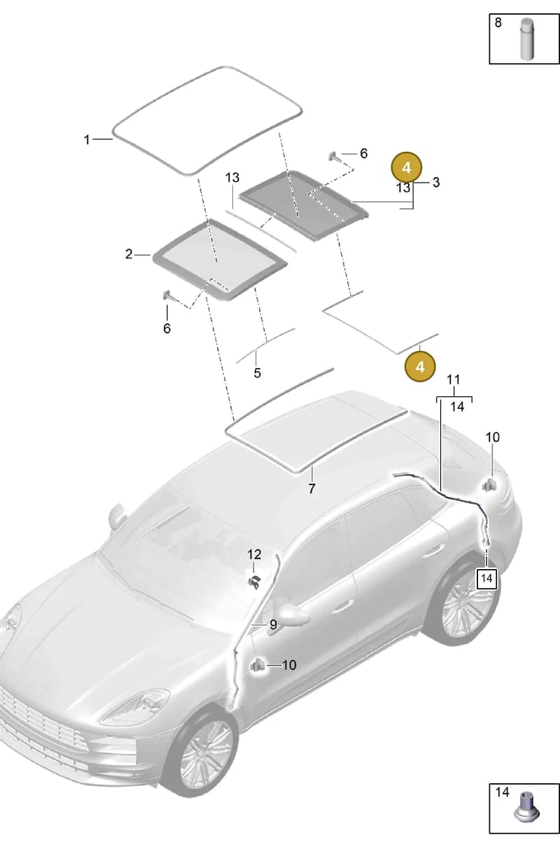 95B877297 — Porsche Macan (2018-2022) diagram p52811000, position 4