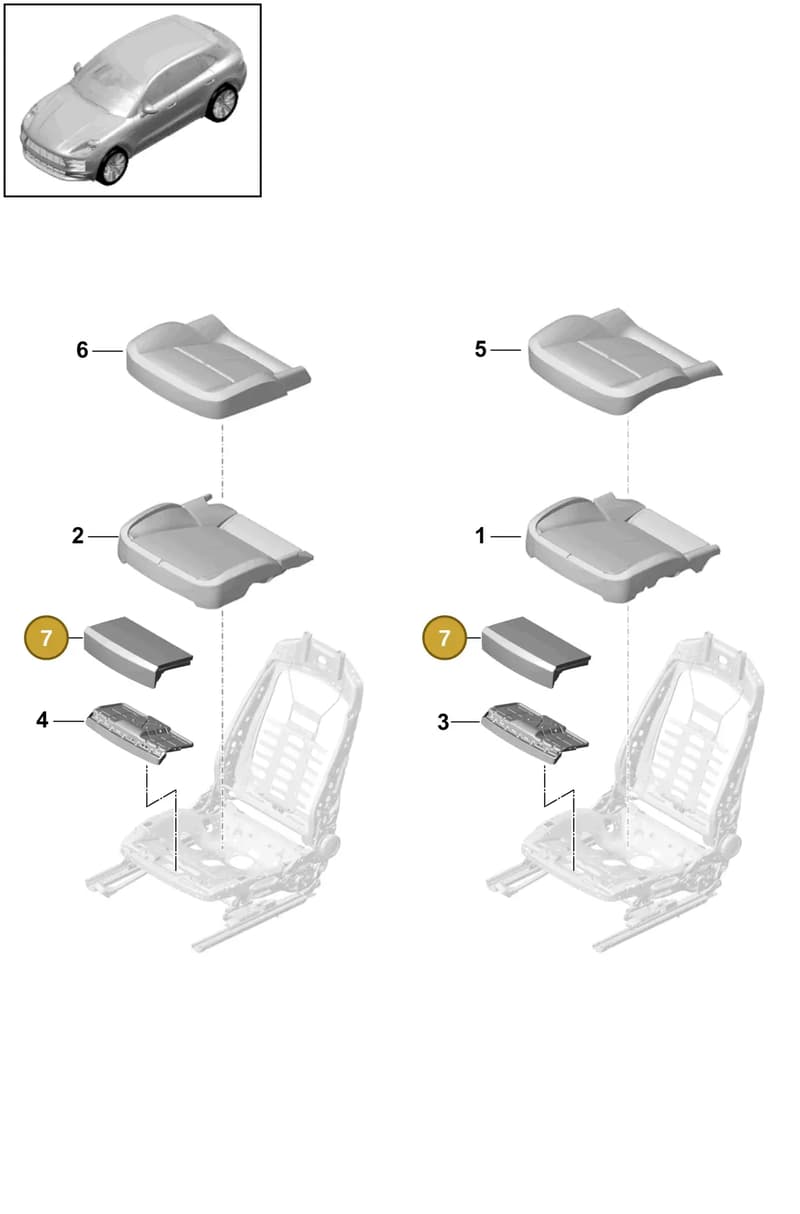 95B881373 — Porsche Macan (2018-2022) diagram p52817410, position 7