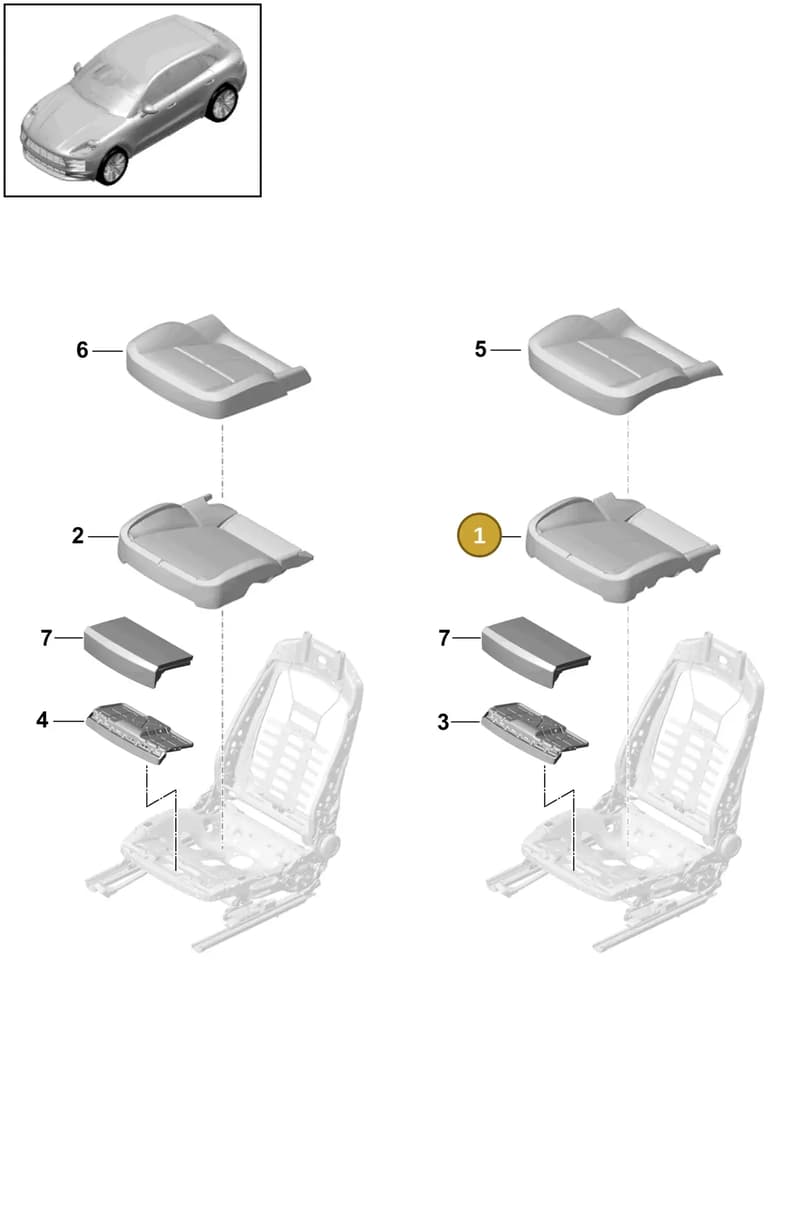95B881375AB — Porsche Macan (2018-2022) diagram p52817410, position 1
