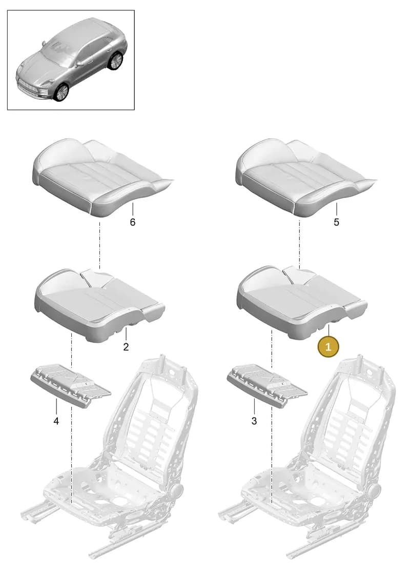 95B881375AE — Porsche Macan (2018-2022) diagram p52817420, position 1
